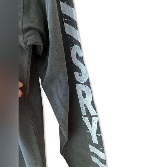 SER.O.YA Danny printed stretch cotton jersey top gray Long Sleeve Tee NWOT XS - Picture 7 of 11